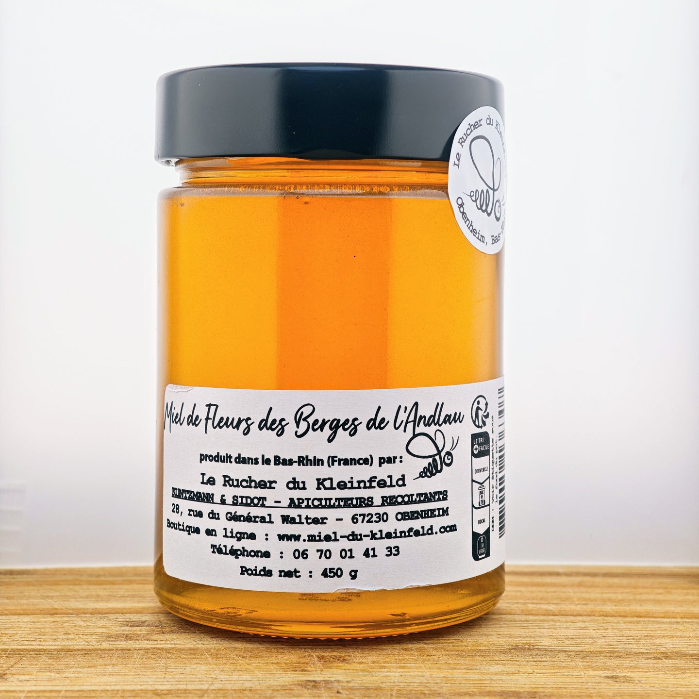 Miel artisanal de Fleurs des Berges de l'Andlau 450 g
